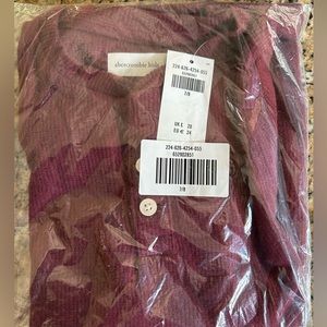 Abercrombie Kids, boys long sleeve cozy icon henley maroon